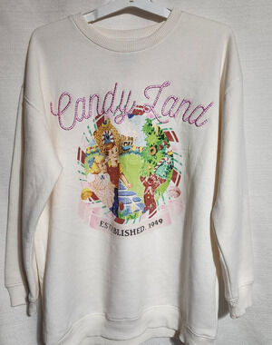Candy land white sweatshirt men's medium